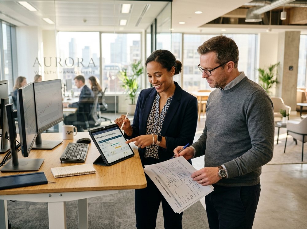 Operations specialists collaborating on CRM optimization and project sprints